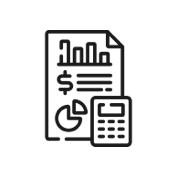 Icon representing setting a budget for a kitchen remodel