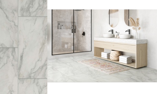 bathroom vinyl flooring closeup